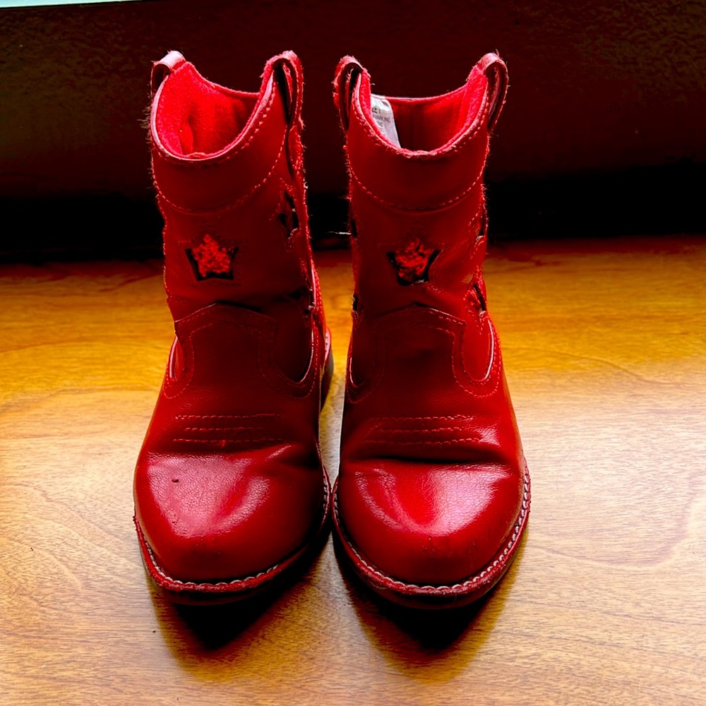 Gymboree toddler cowboy boots star glitter size 7